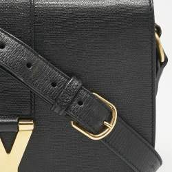 Saint Laurent Black Leather Medium Chyc Flap Bag