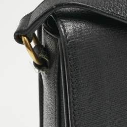 Saint Laurent Black Leather Medium Chyc Flap Bag