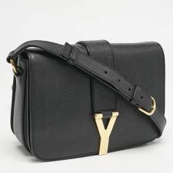 Saint Laurent Black Leather Medium Chyc Flap Bag