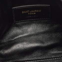 Saint Laurent Black Quilted Leather Mini Gaby Zippered Pouch