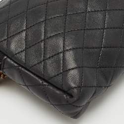 Saint Laurent Black Quilted Leather Mini Gaby Zippered Pouch