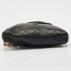 Saint Laurent Black Quilted Leather Mini Gaby Zippered Pouch