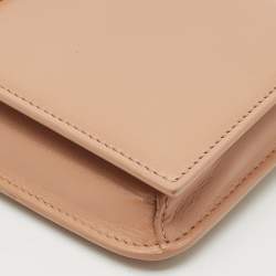Saint Laurent Beige Leather Cassandre Phone Holder w/Strap