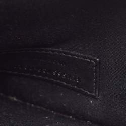 Saint Laurent Black Croc Embossed Leather Uptown Clutch