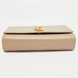 Saint Laurent Beige Leather Medium Kate Shoulder Bag