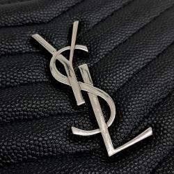 Saint Laurent Paris Black Leather Lou Camera Bag