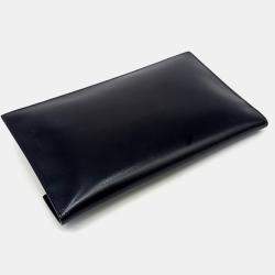 Saint Laurent Paris Black Leather Uptown Clutch