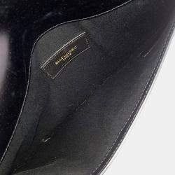 Saint Laurent Paris Black Leather Uptown Clutch