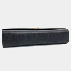 Saint Laurent Paris Black Leather Monogram Chain Shoulder Bag