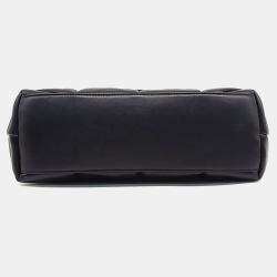 Saint Laurent Paris Black Leather Lulu Puffer Bag Small