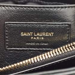 Saint Laurent Black Quilted Leather Small Loulou Shoulder Bag