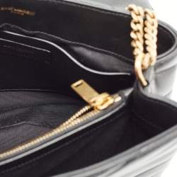 Saint Laurent Black Quilted Leather Small Loulou Shoulder Bag