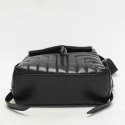 Pre Owned Saint Laurent Black Y Quilted Leather Loulou Backpack