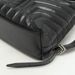 Pre Owned Saint Laurent Black Y Quilted Leather Loulou Backpack
