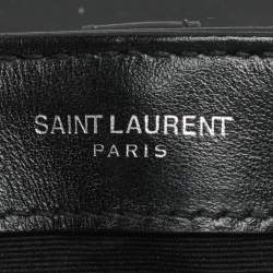 Pre Owned Saint Laurent Black Y Quilted Leather Loulou Backpack