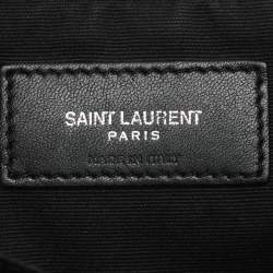 Pre Owned Saint Laurent Black Y Quilted Leather Loulou Backpack