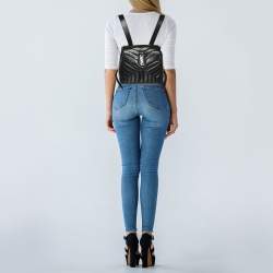Pre Owned Saint Laurent Black Y Quilted Leather Loulou Backpack