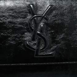 Saint Laurent Black Patent Leather Belle De Jour Clutch