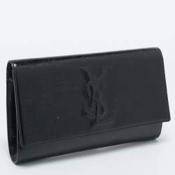 Saint Laurent Black Patent Leather Belle De Jour Clutch