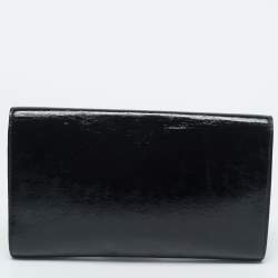 Saint Laurent Black Patent Leather Belle De Jour Clutch