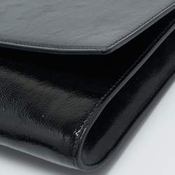 Saint Laurent Black Patent Leather Belle De Jour Clutch
