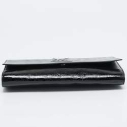 Saint Laurent Black Patent Leather Belle De Jour Clutch