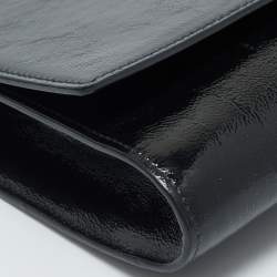 Saint Laurent Black Patent Leather Belle De Jour Clutch