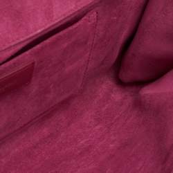 Pre Owned Saint Laurent Pink Leather Y-Ligne Clutch