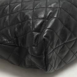 Saint Laurent Black Quilted Leather Maxi Icare Shopping Tote