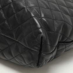Saint Laurent Black Quilted Leather Maxi Icare Shopping Tote
