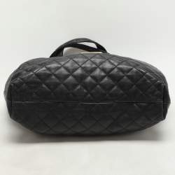 Saint Laurent Black Quilted Leather Maxi Icare Shopping Tote