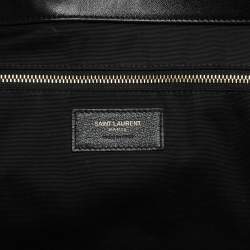 Saint Laurent Black Quilted Leather Maxi Icare Shopping Tote