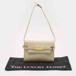 Saint Laurent Light Beige Leather Small Manhattan Shoulder Bag