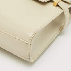 Saint Laurent Light Beige Leather Small Manhattan Shoulder Bag