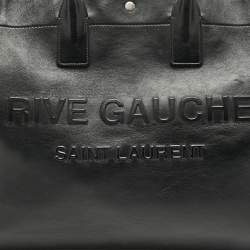 Saint Laurent Black Leather Large Rive Gauche Tote