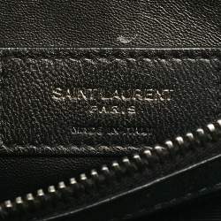Pre Owned Saint Laurent Black Croc Embossed Leather West Hollywood Shoulder Bag