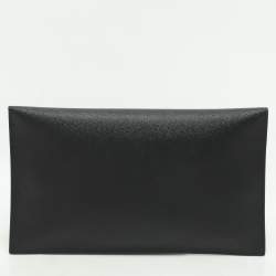 Pre Owned Saint Laurent Black Leather Uptown Pouch