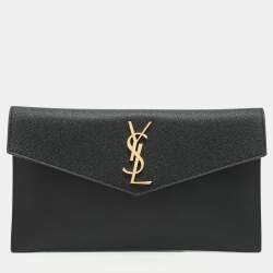 Saint Laurent Black Leather Uptown Pouch