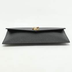 Pre Owned Saint Laurent Black Leather Uptown Pouch