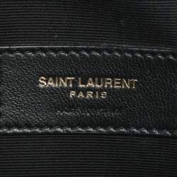 Pre Owned Saint Laurent Black Leather Uptown Pouch