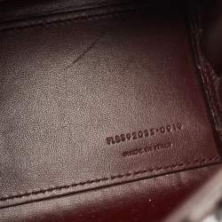 Saint Laurent Burgundy Leather Nano Classic Sac De Jour Tote