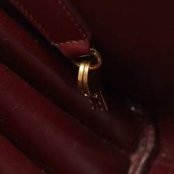 Saint Laurent Burgundy Leather Nano Classic Sac De Jour Tote