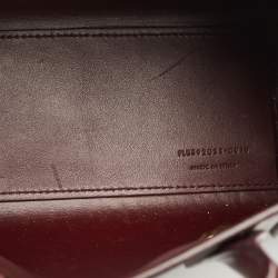 Saint Laurent Burgundy Leather Nano Classic Sac De Jour Tote