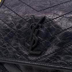 Saint Laurent Paris Black Leather Niki Baby Chain Shoulder Bag