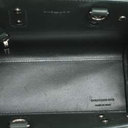 Saint Laurent Green Croc Embossed Leather Nano Classic Sac De Jour Tote