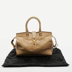 Saint Laurent Beige Leather Medium Cabas Chyc Tote