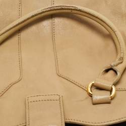 Saint Laurent Beige Leather Medium Cabas Chyc Tote