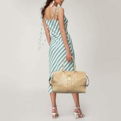 Saint Laurent Beige Leather Medium Cabas Chyc Tote