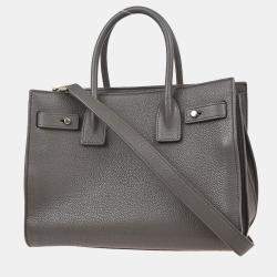 Saint Laurent Paris Sac de Jour Gray Calfskin Leather Tote Bag