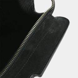 Saint Laurent Black Suede Baby Cabas 2way Handbag